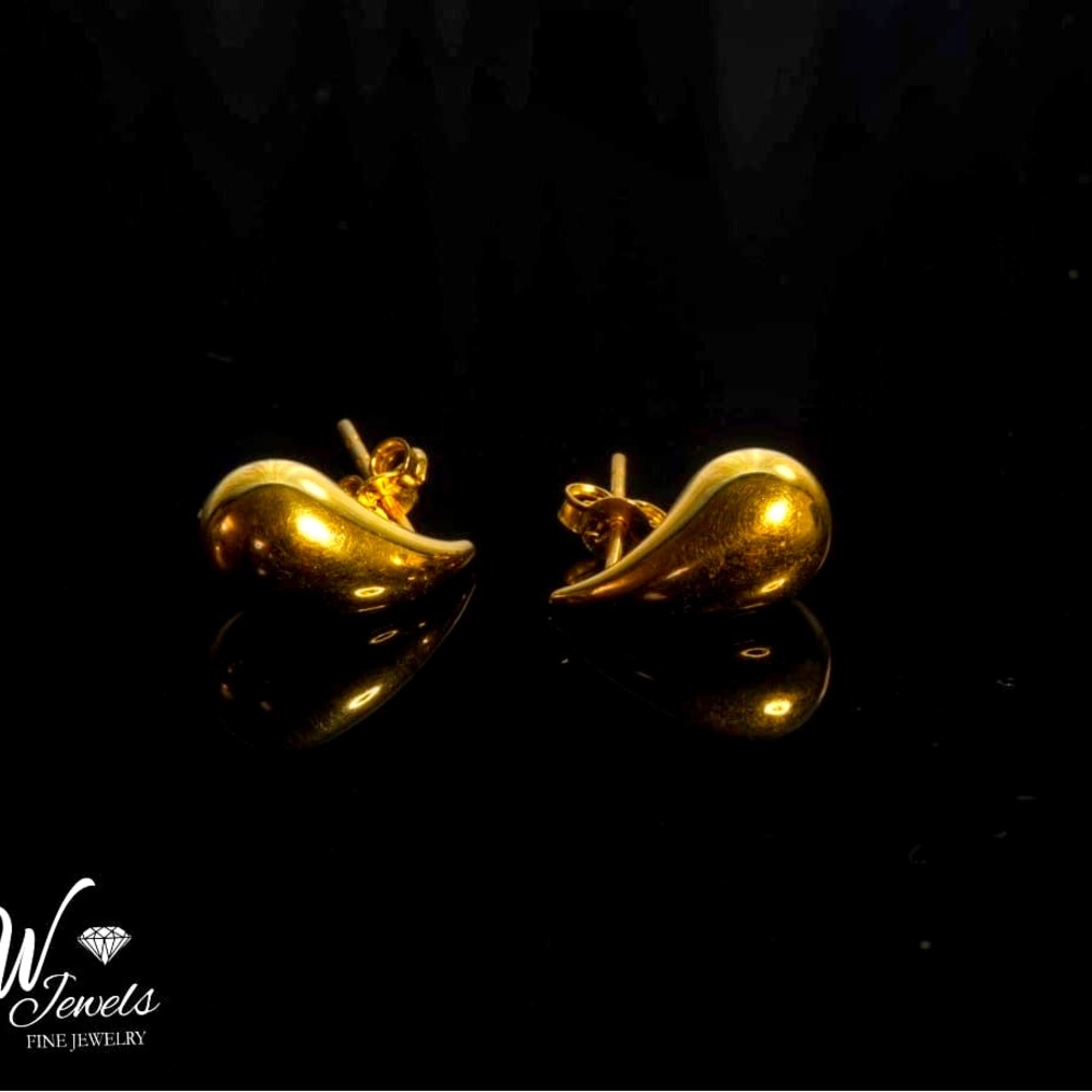 14K solid chunky Gold mini Teardrop Earrings